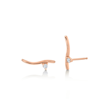 Women | Large Floating Studs | 14k Rose Gold