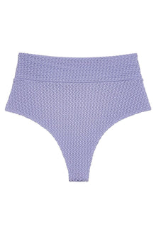Lilac Added Coverage High Rise Bikini Bottom | Lavender Crochet
