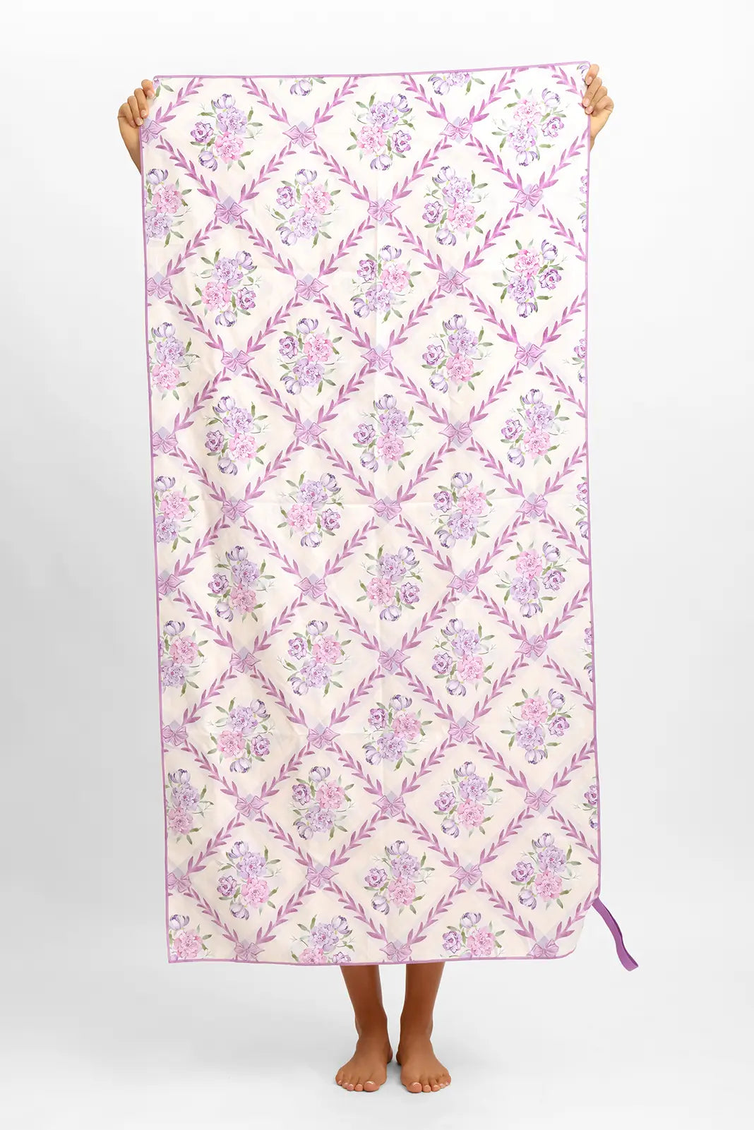 Women | Reversible Packable Beach Towel | Lavender Tea