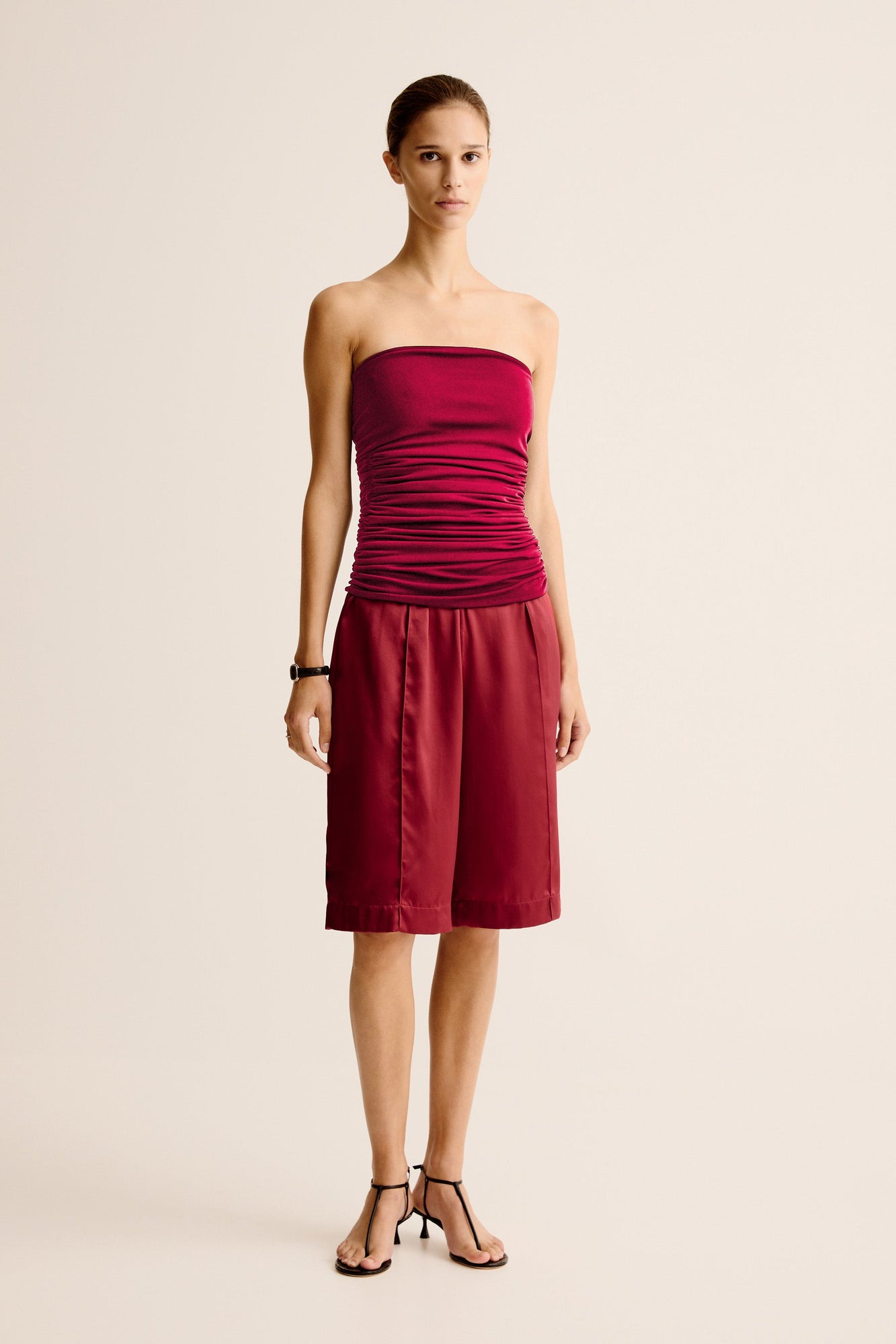 Bonachi Strapless Top | Cherry