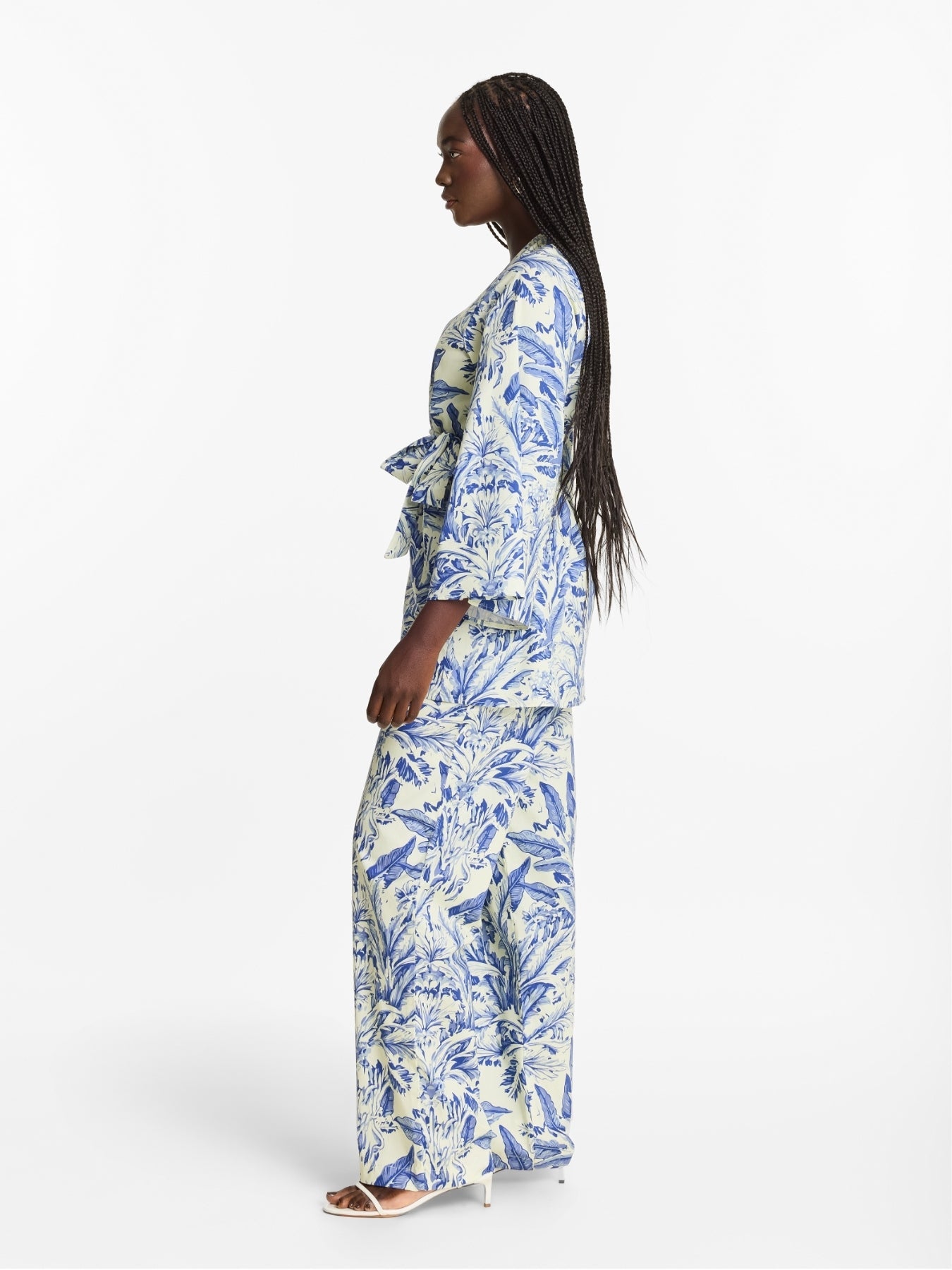 Printed Cotton Poplin Leer Pants | Toile Blu