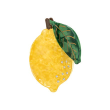 Yellow Rhinestone Accented Lemon Claw Clip - Adina's Jewels