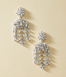 Elena Statement Earrings in Crystal - Loren Hope