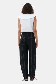 Light Slub Pocket Trousers | Black