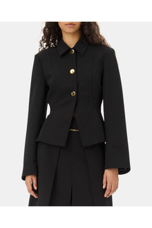 Light Twill Suiting Blazer | Black