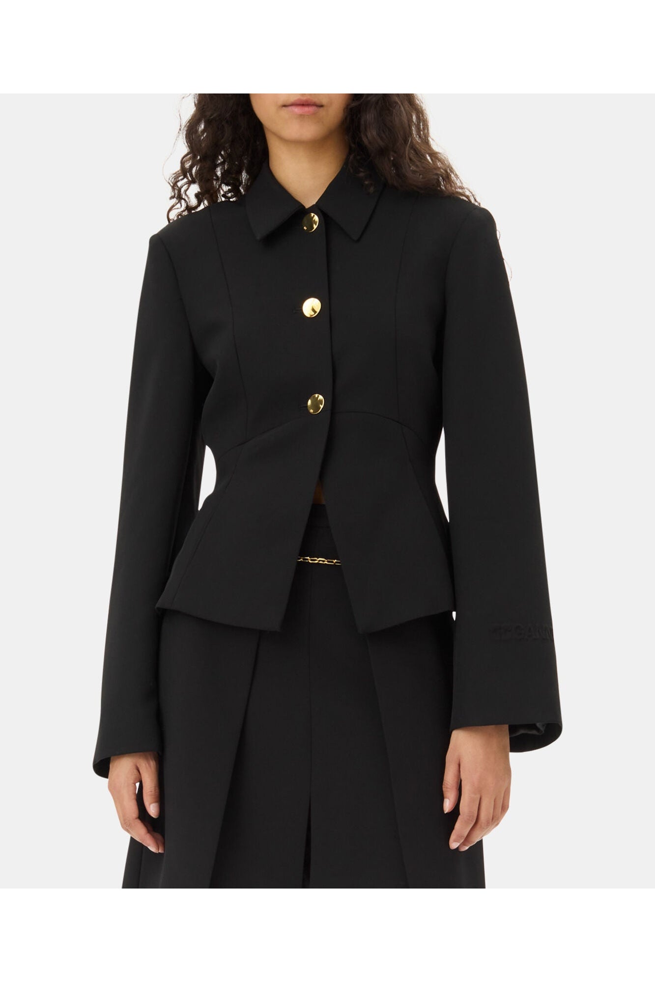 Light Twill Suiting Blazer | Black