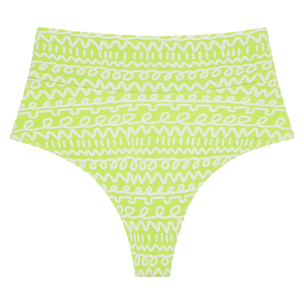 Full Coverage High Rise Bikini Bottom | Lime Icing