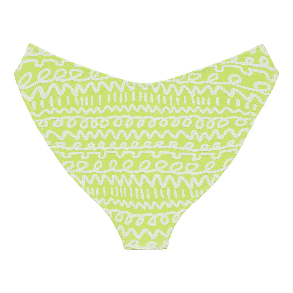 Added Coverage Lulu (Zig-Zag Stitch) Bikini Bottom | Lime Icing