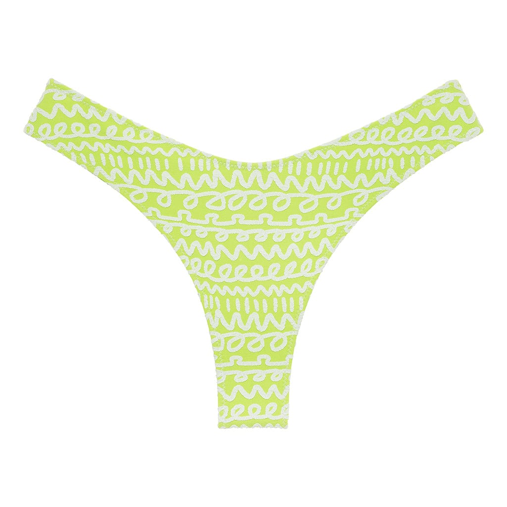 Added Coverage Lulu (Zig-Zag Stitch) Bikini Bottom | Lime Icing