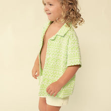 Boys | Mini Button Down Shirt | Lime Icing