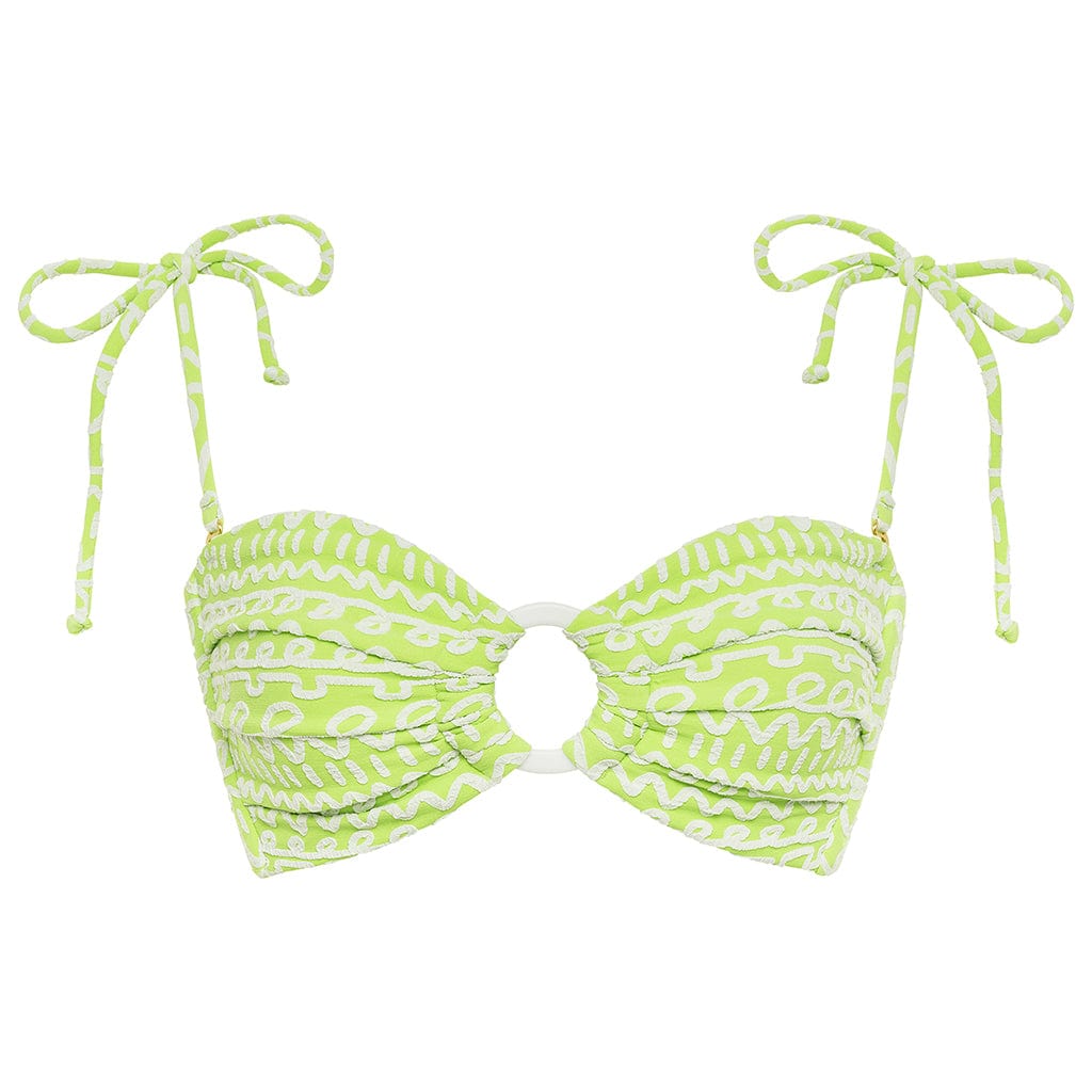 Women | Tori Ties Bandeau Bikini Top | Lime Icing