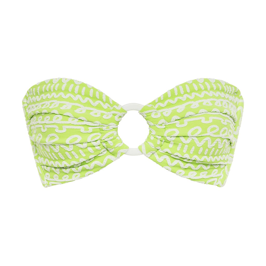 Women | Tori Ties Bandeau Bikini Top | Lime Icing