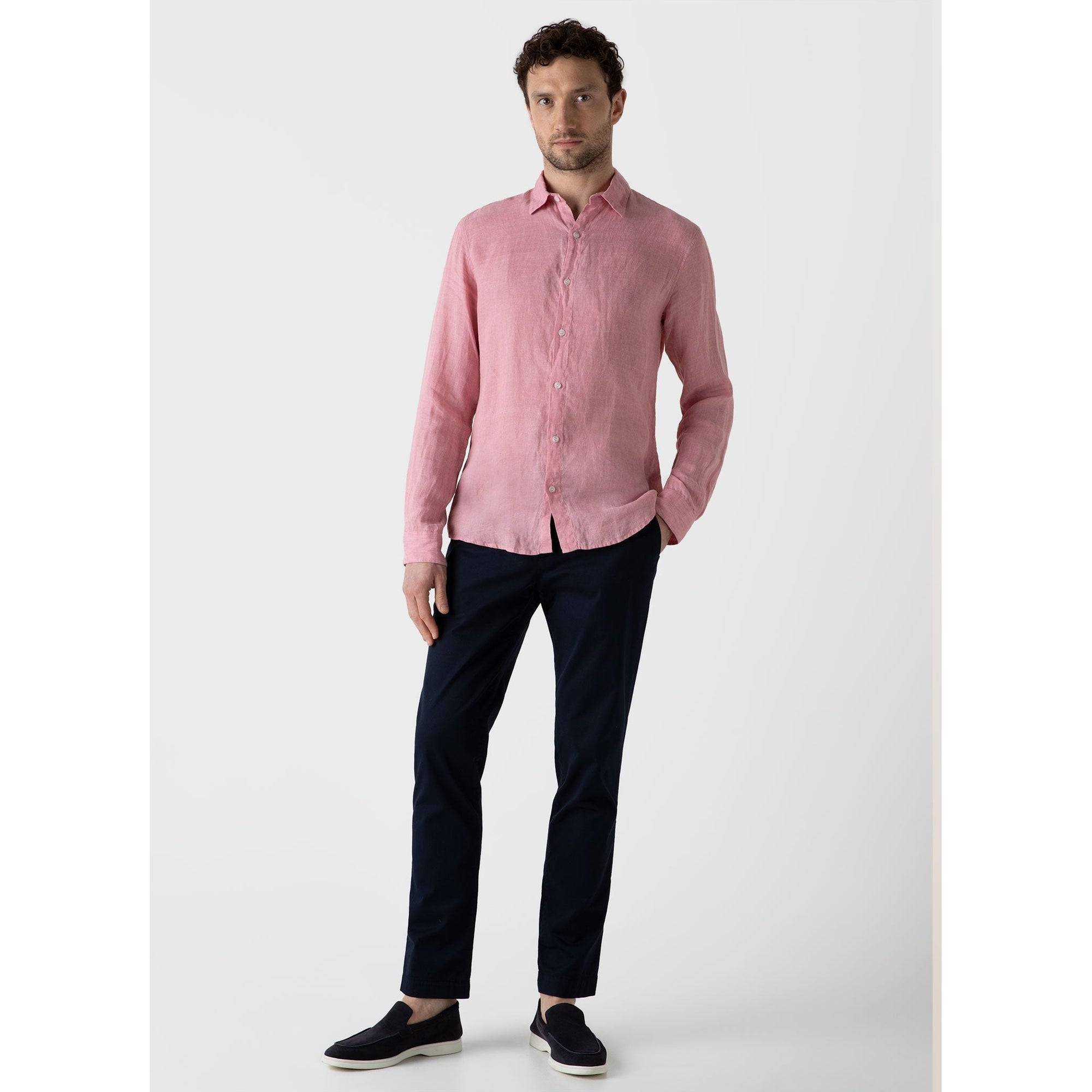 Linen Shirt | Men | Shell Pink