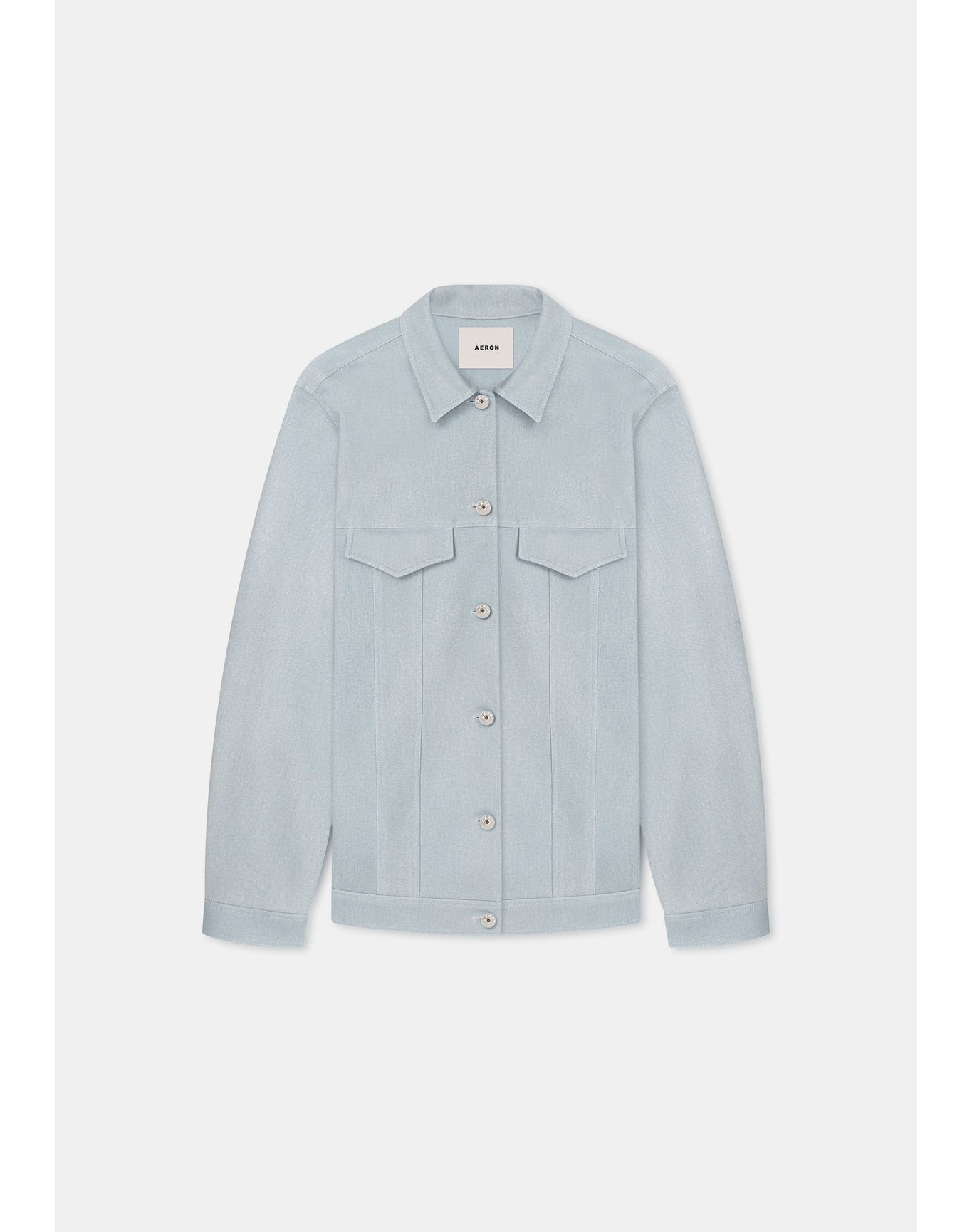 Lionel | Denim Effect Leather Overshirt | Seadrop