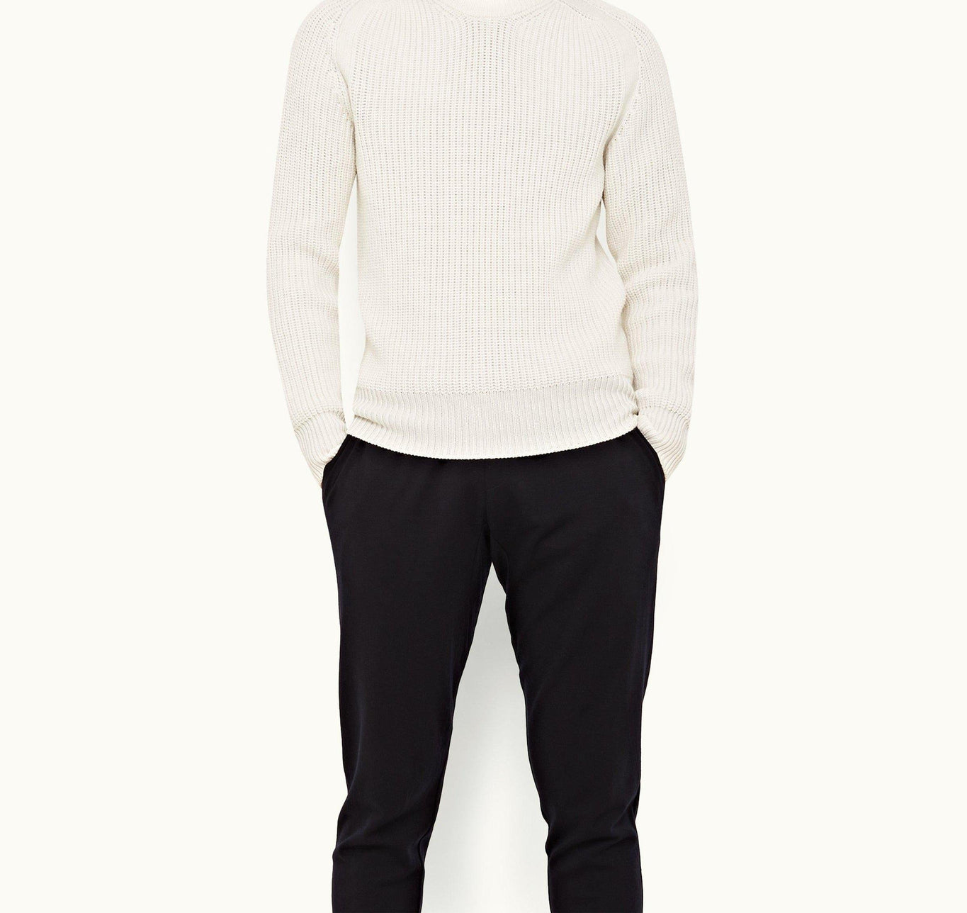 Lipen Merino Merino Rib Jumper | Cloud