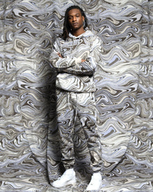 Liquid Swirl Hyper Reality Knit Hoodie-Mens-Twenty