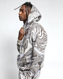 Liquid Swirl Hyper Reality Knit Hoodie-Mens-Twenty