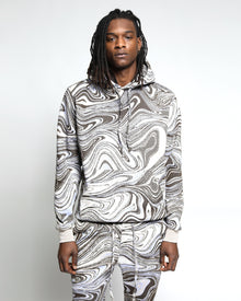 Liquid Swirl Hyper Reality Knit Hoodie-Mens-Twenty