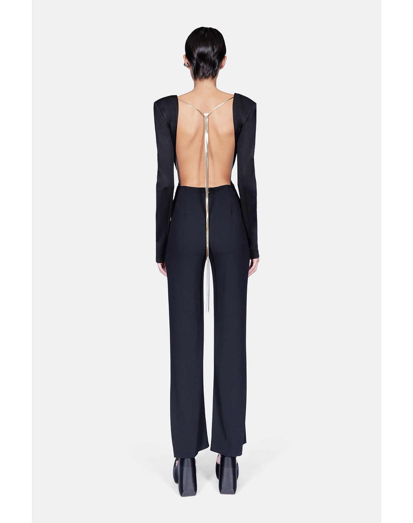 Liquid Chain Jumpsuit | Black