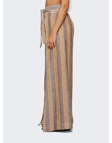 Lisa Marie Fernandez | Women | Farrah Wrap Pant | Siena Natural Striped Chios Gauze
