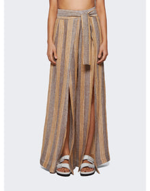 Lisa Marie Fernandez | Women | Farrah Wrap Pant | Siena Natural Striped Chios Gauze