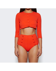 Lisa Marie Fernandez | Women | Swim Cardigan | Tomato Crepe