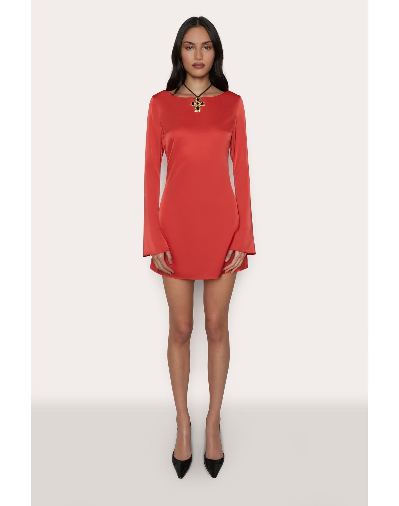 Lleo Satin Mini Dress | Poppy