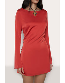 Lleo Satin Mini Dress | Poppy