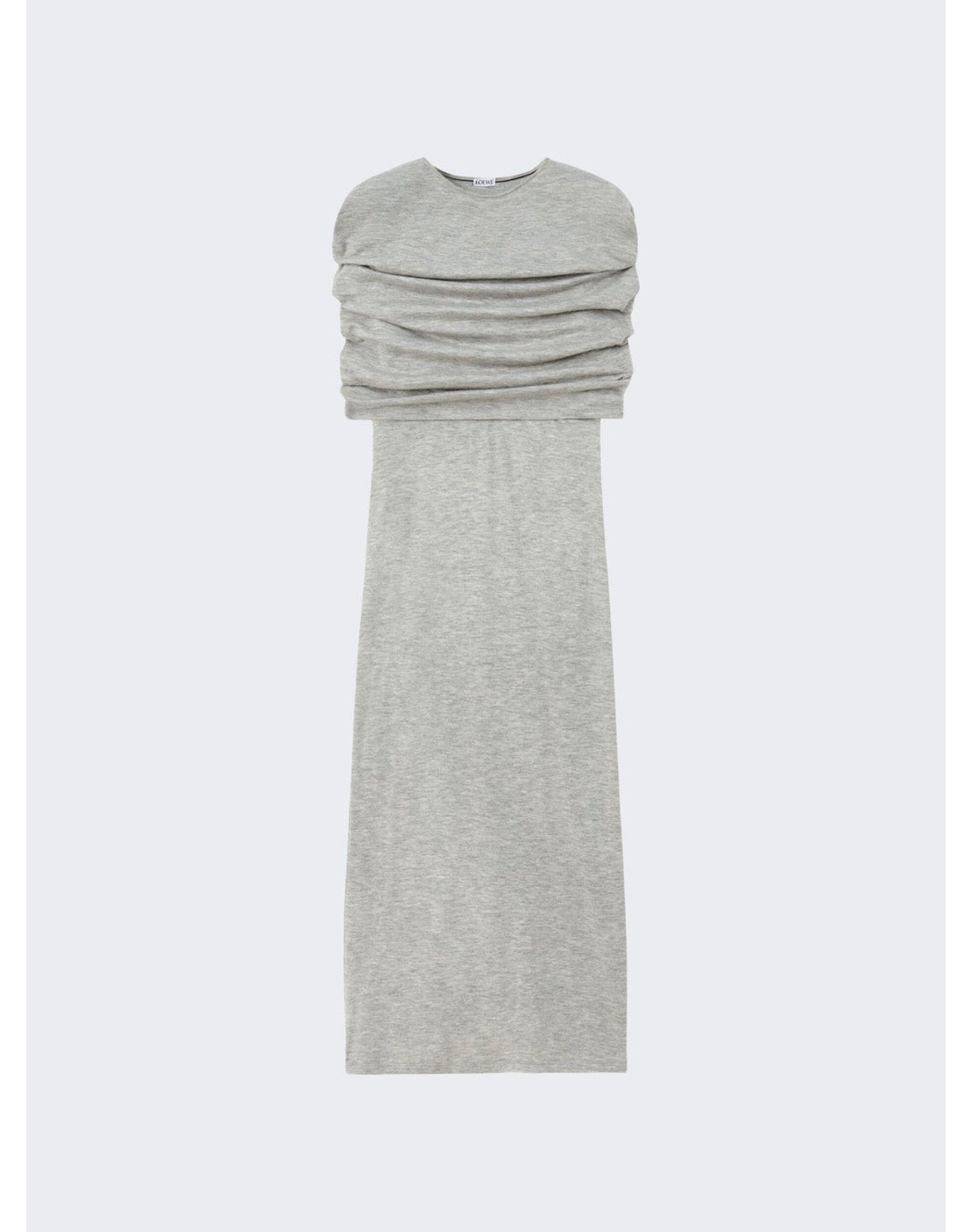 Loewe | Women | Cashmere Cape Tube Dress | Pale Grey