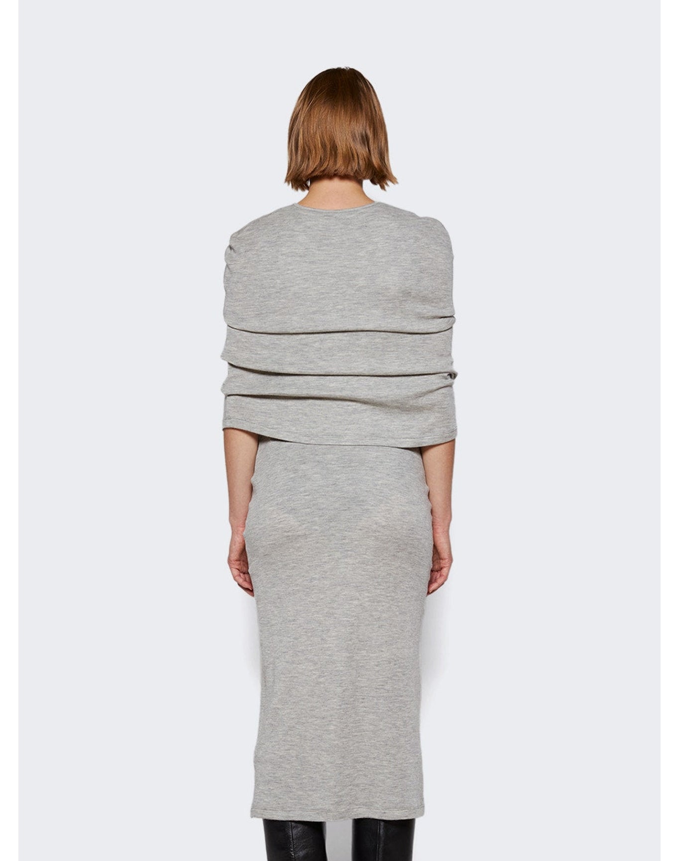 Loewe | Women | Cashmere Cape Tube Dress | Pale Grey