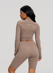 Drawstring Crop Top | Cocoa