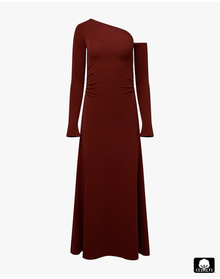 Long Sleeve Off Shoulder Dress | Chestnut