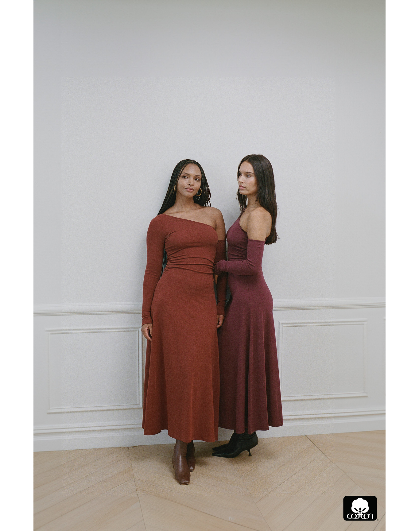 Long Sleeve Off Shoulder Dress | Eggplant