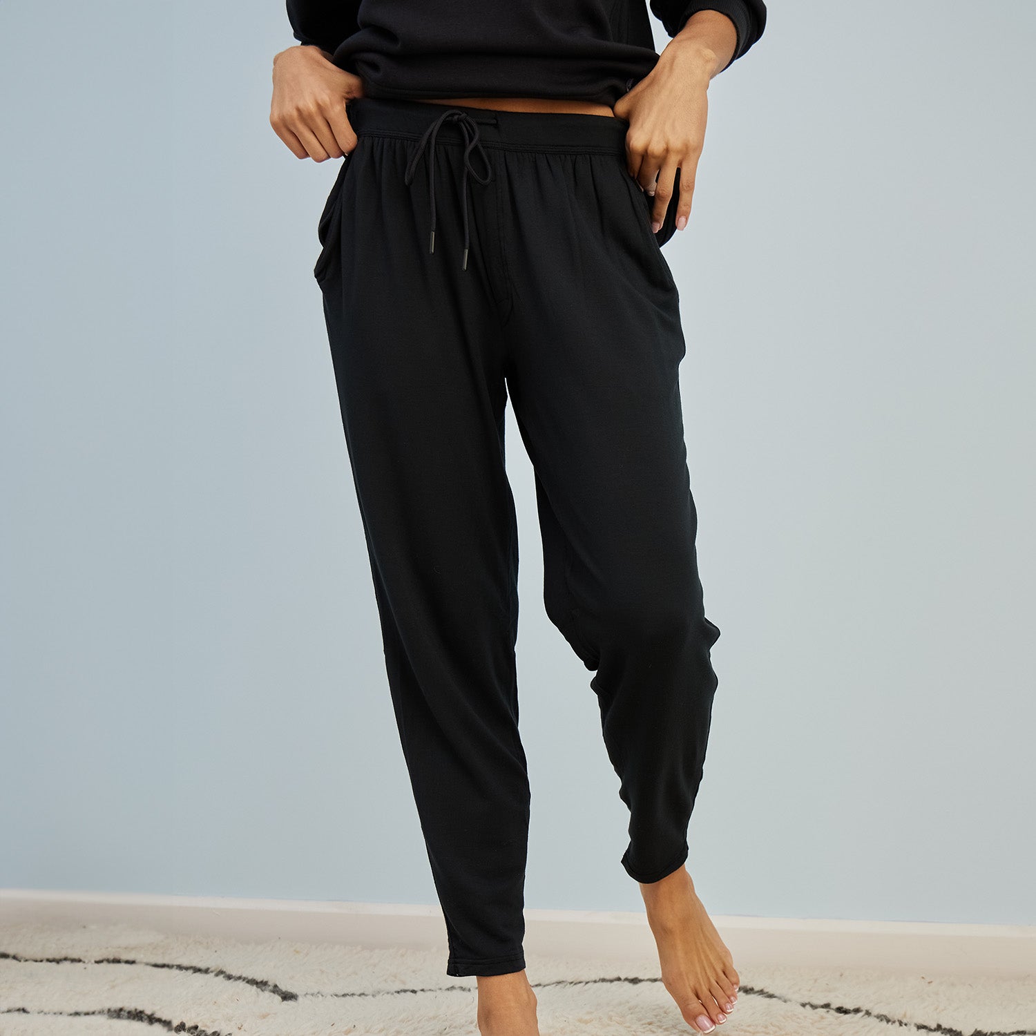 Modal French Terry Lounge Pants | Black