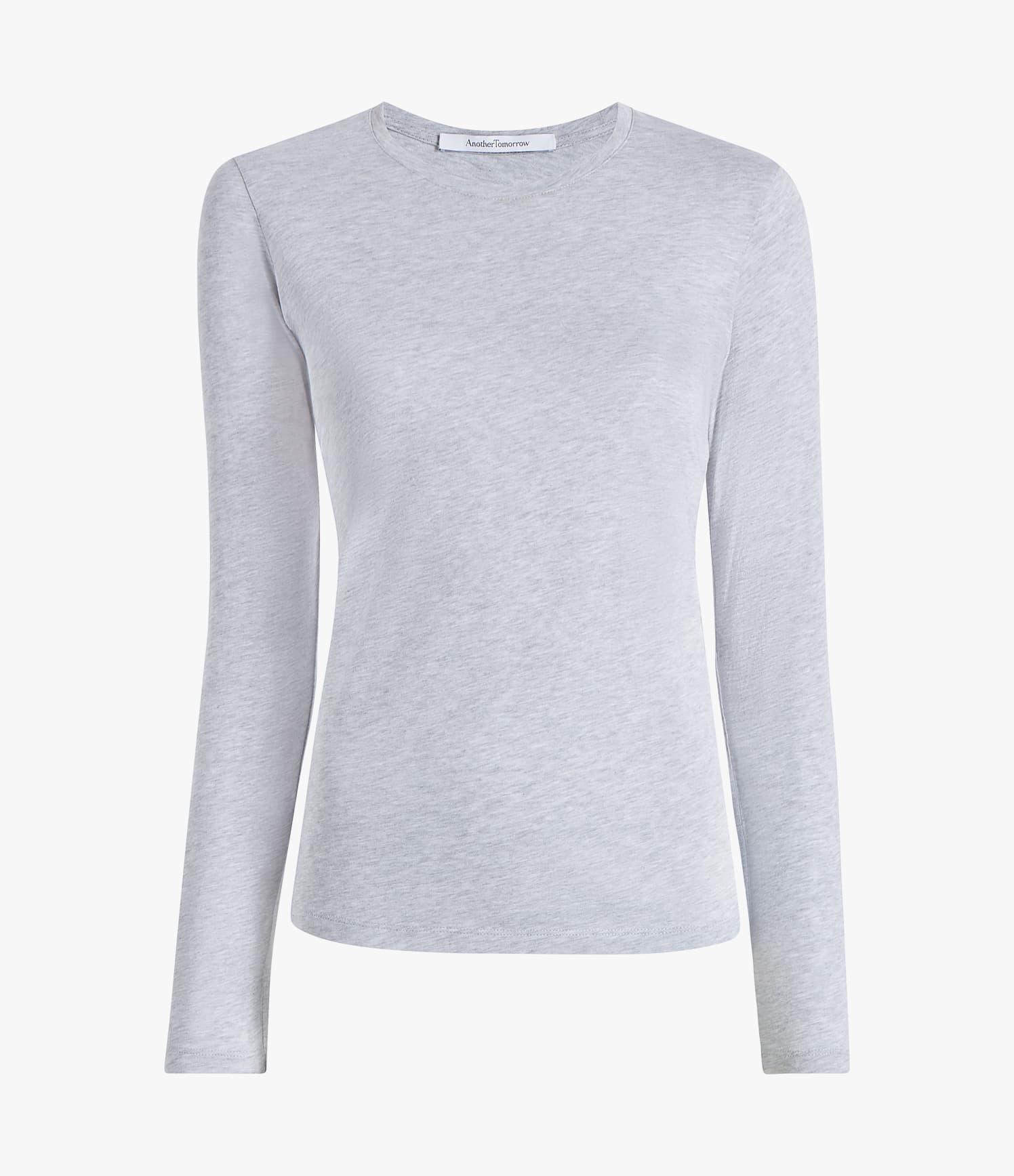 Another Tomorrow Long Sleeve T-Shirt in Heather Grey – Cotton Women's Top