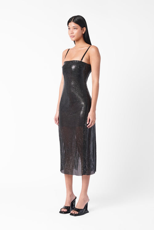 Womens | Selena Midi Dress | Black
