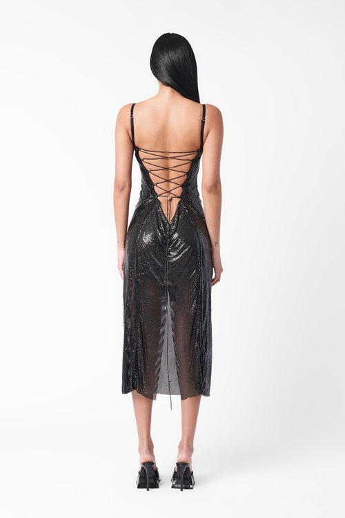 Womens | Selena Midi Dress | Black