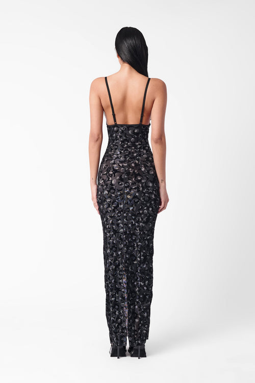Womens | Hun Dress | Black Leopard Print