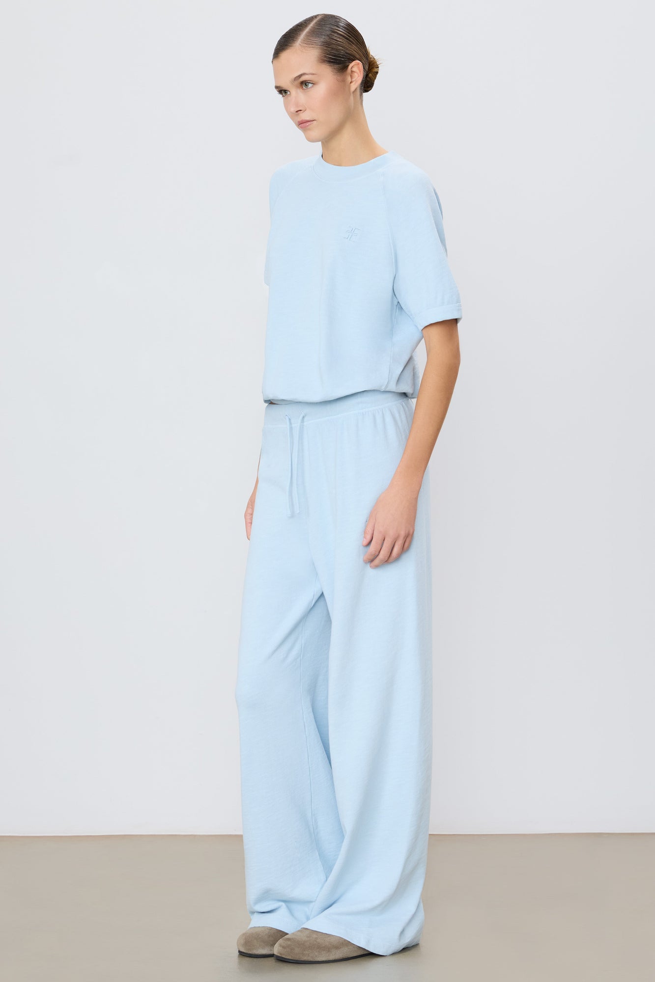 DRAWSTRING WIDE LEG SWEATPANT - ETERNE