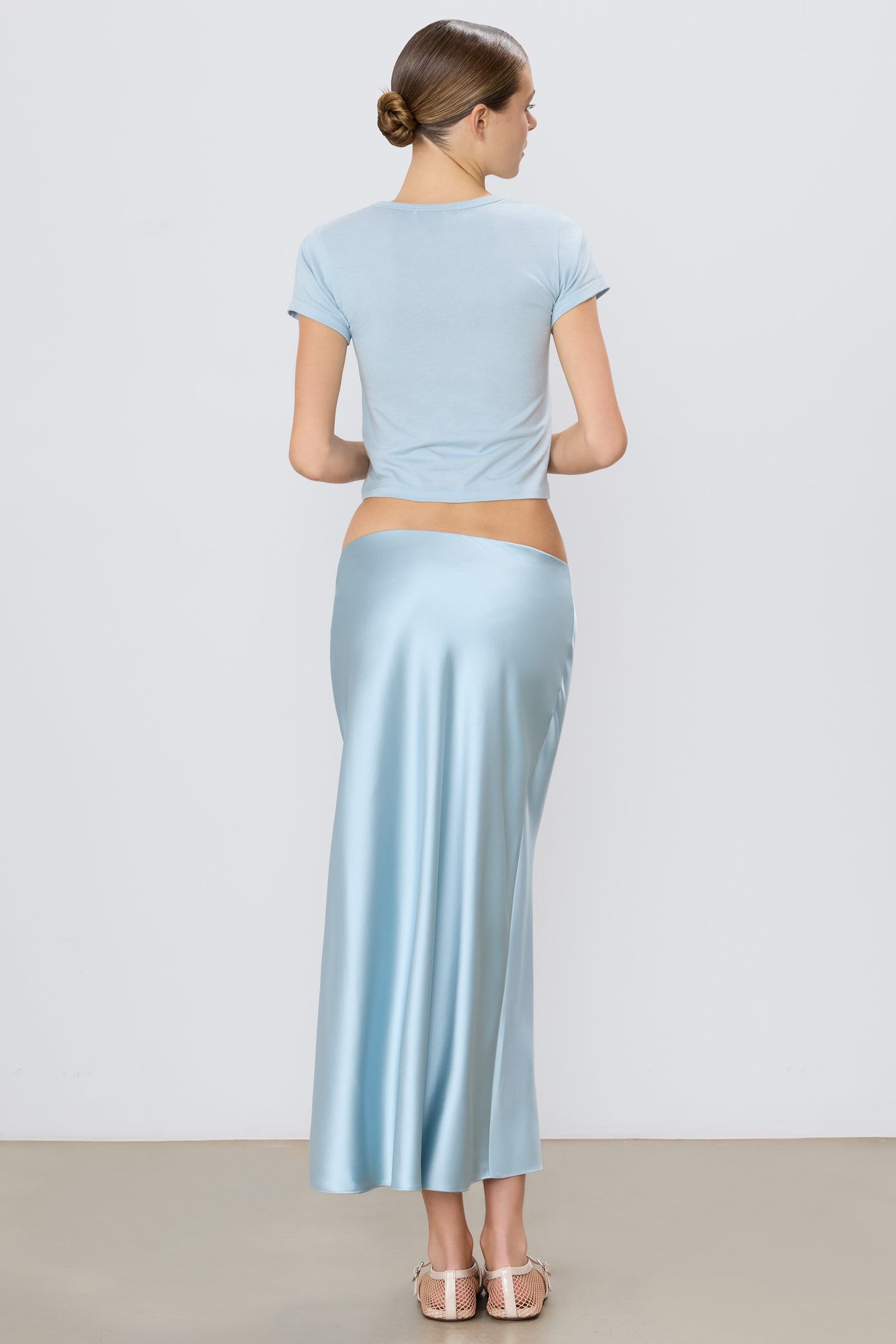 Camila Midi Skirt | Dusty Blue