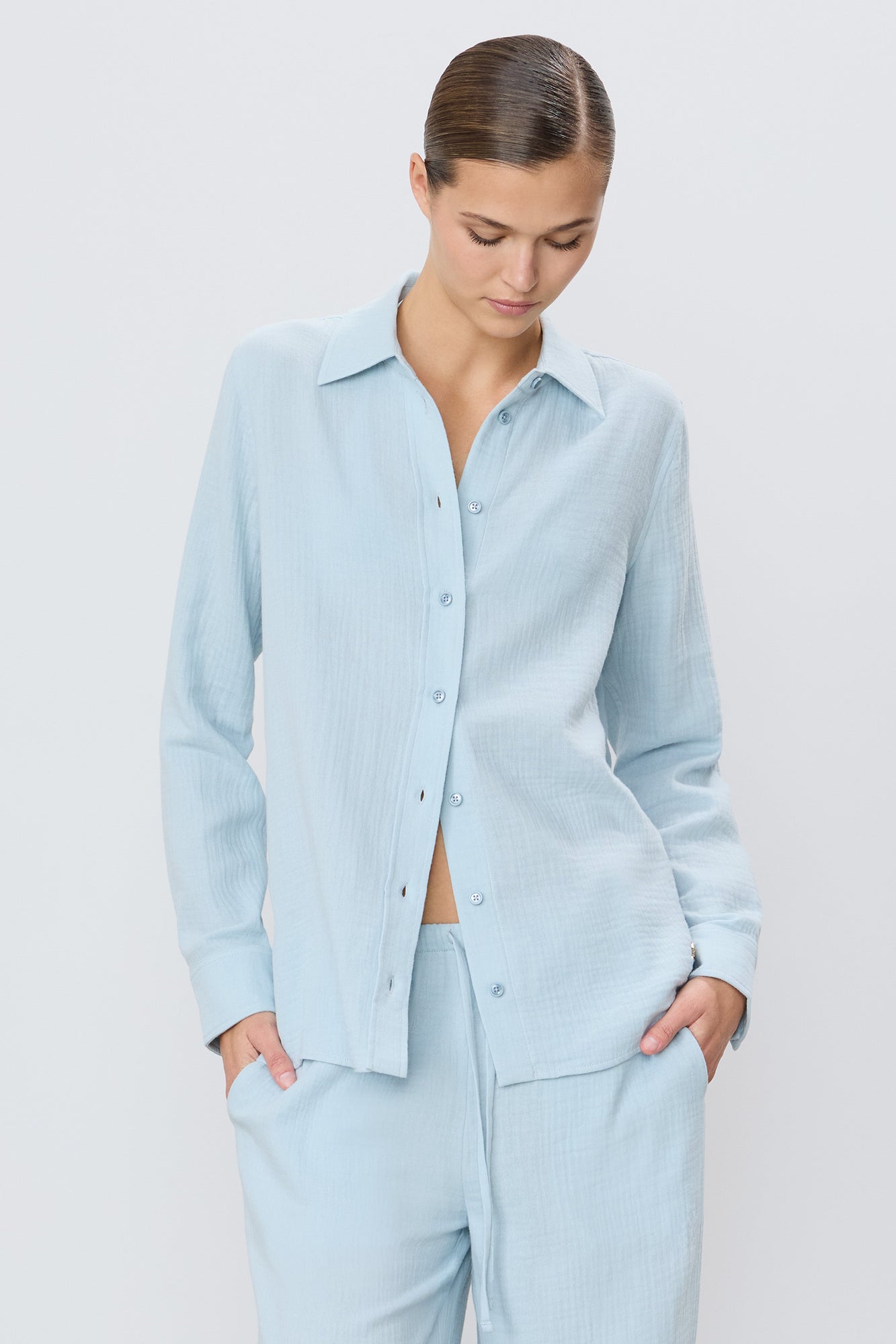 Constance Top | Dusty Blue