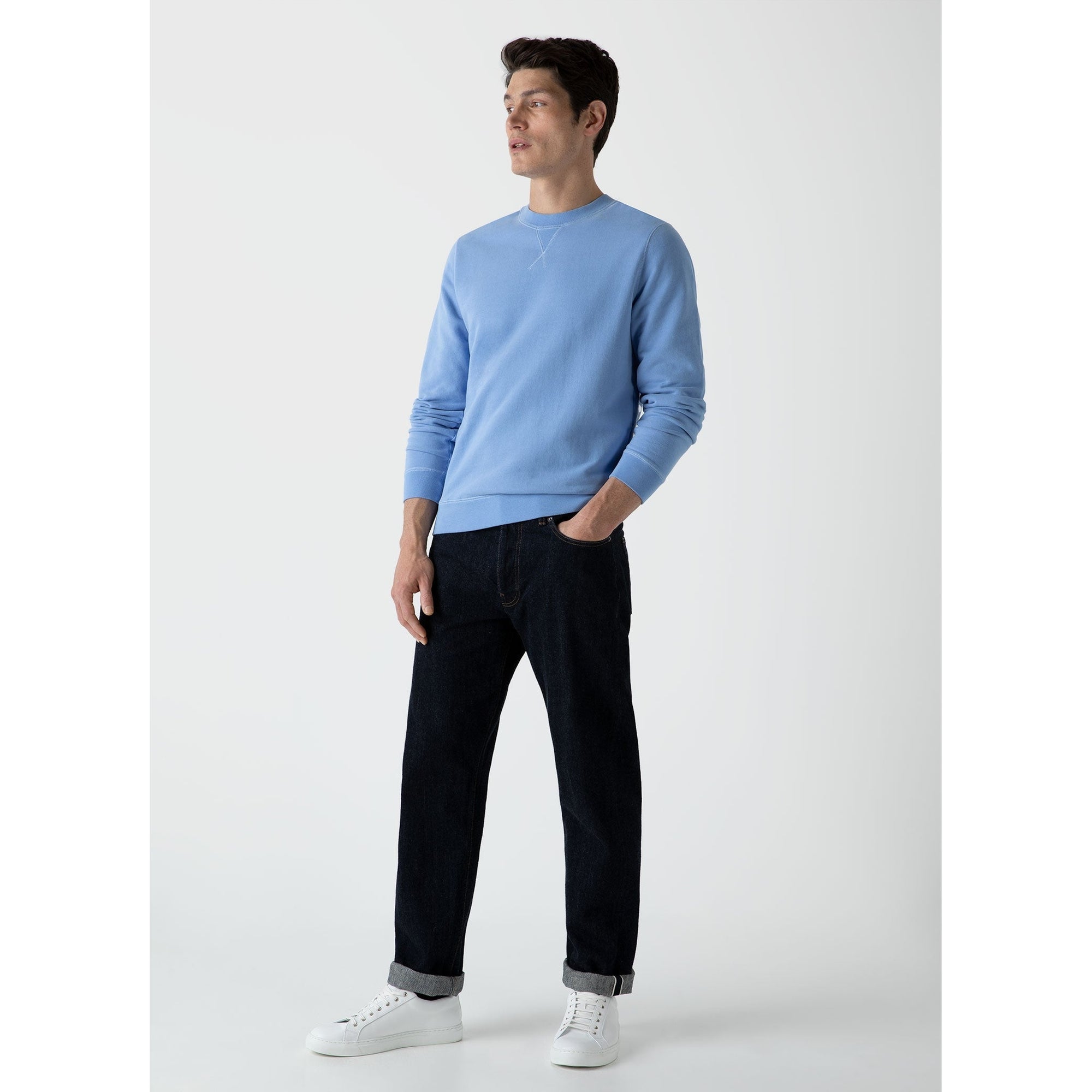 Loopback Sweatshirt | Men | Cool Blue