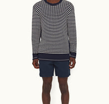 Lorca Stripe Side Stripe Jumper | Night Iris/Sea Mist