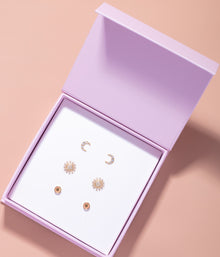 Soleil Stud Trio Set | Multicolor