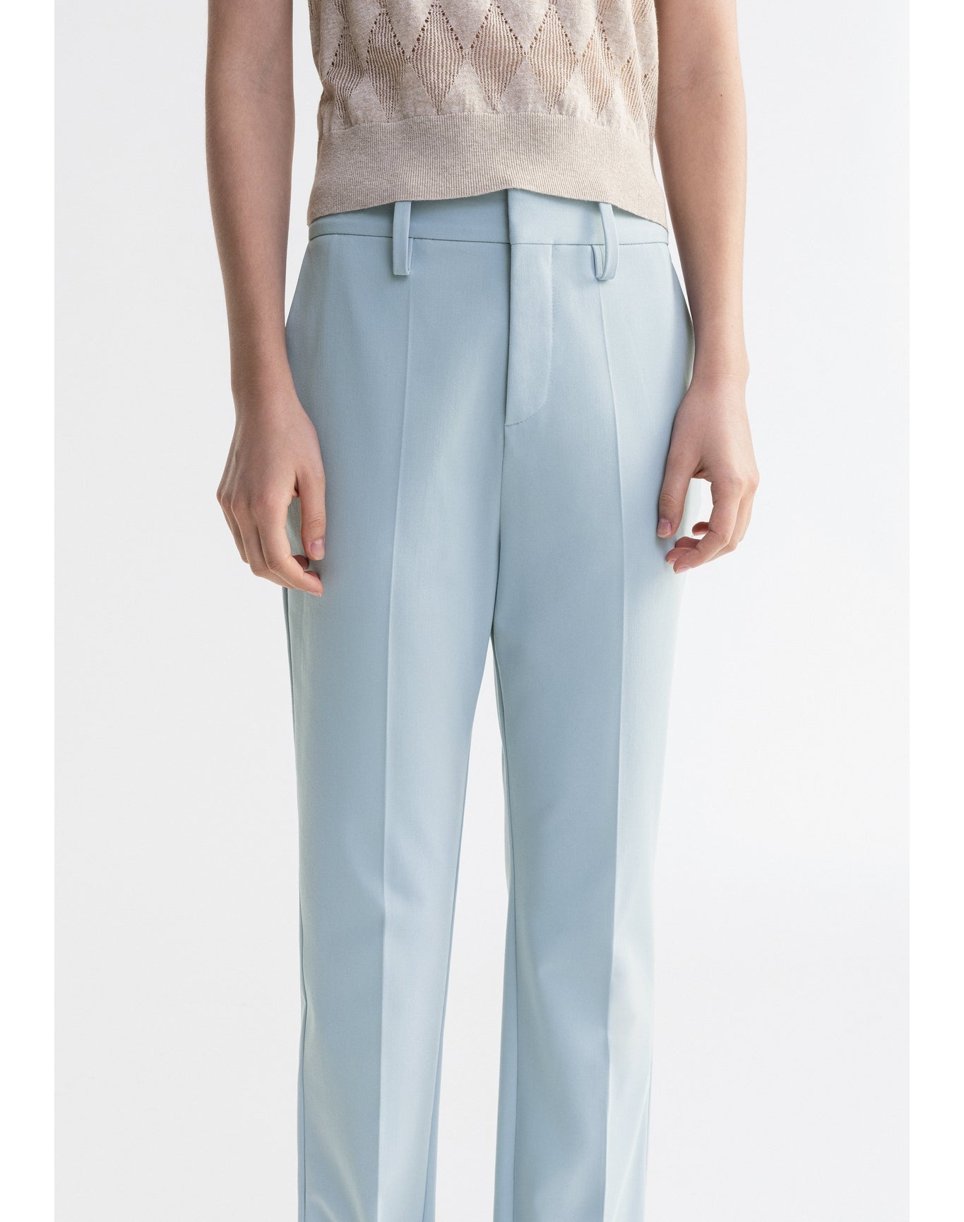 Loui | Straight Leg Suiting Pants | Ice Blue