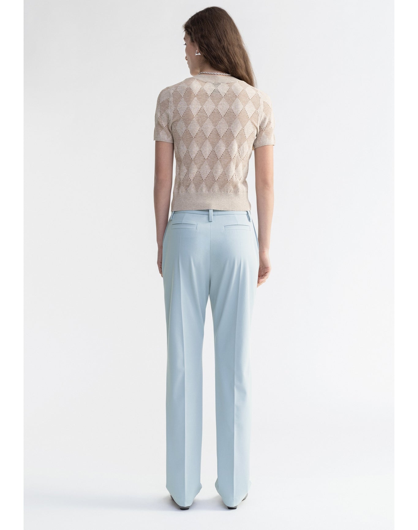 Loui | Straight Leg Suiting Pants | Ice Blue