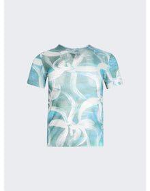 Louisa Ballou | Women | Beach Tee | Blue With White Flower