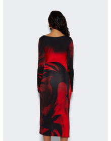 Louisa Ballou | Women | Long-sleeve Summer Solstice Midi Dress | Queen Red