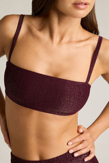 Disco Bandeau Top | Garnet