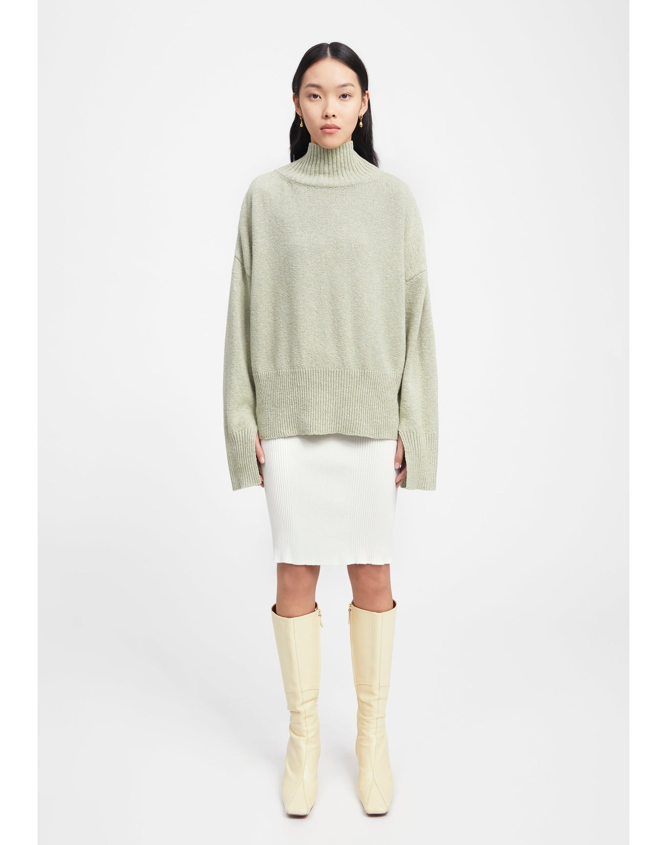 Loupe | Cut-Out Sweater | Sage